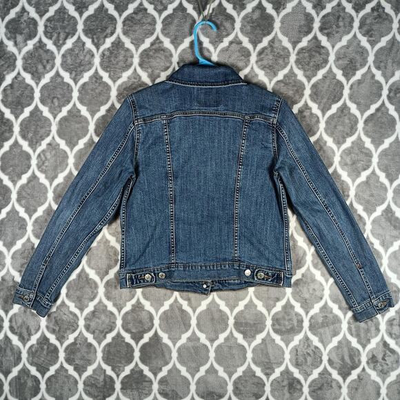 Levis Trucker Jacket Women Large Denim Classic Western Button Front Type 3 - Picture 3 of 10